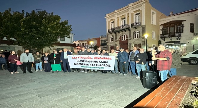 Çeşme’de Kayyım Protestosu: